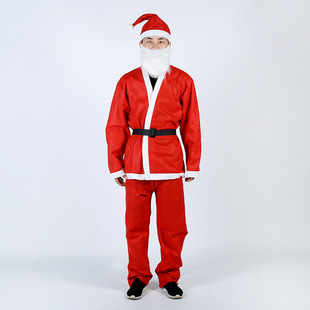 Christmas men's clothing women's clothing non-woven Santa Claus clothing adult clothes high-grade gold velvet Christmas suit wholesale