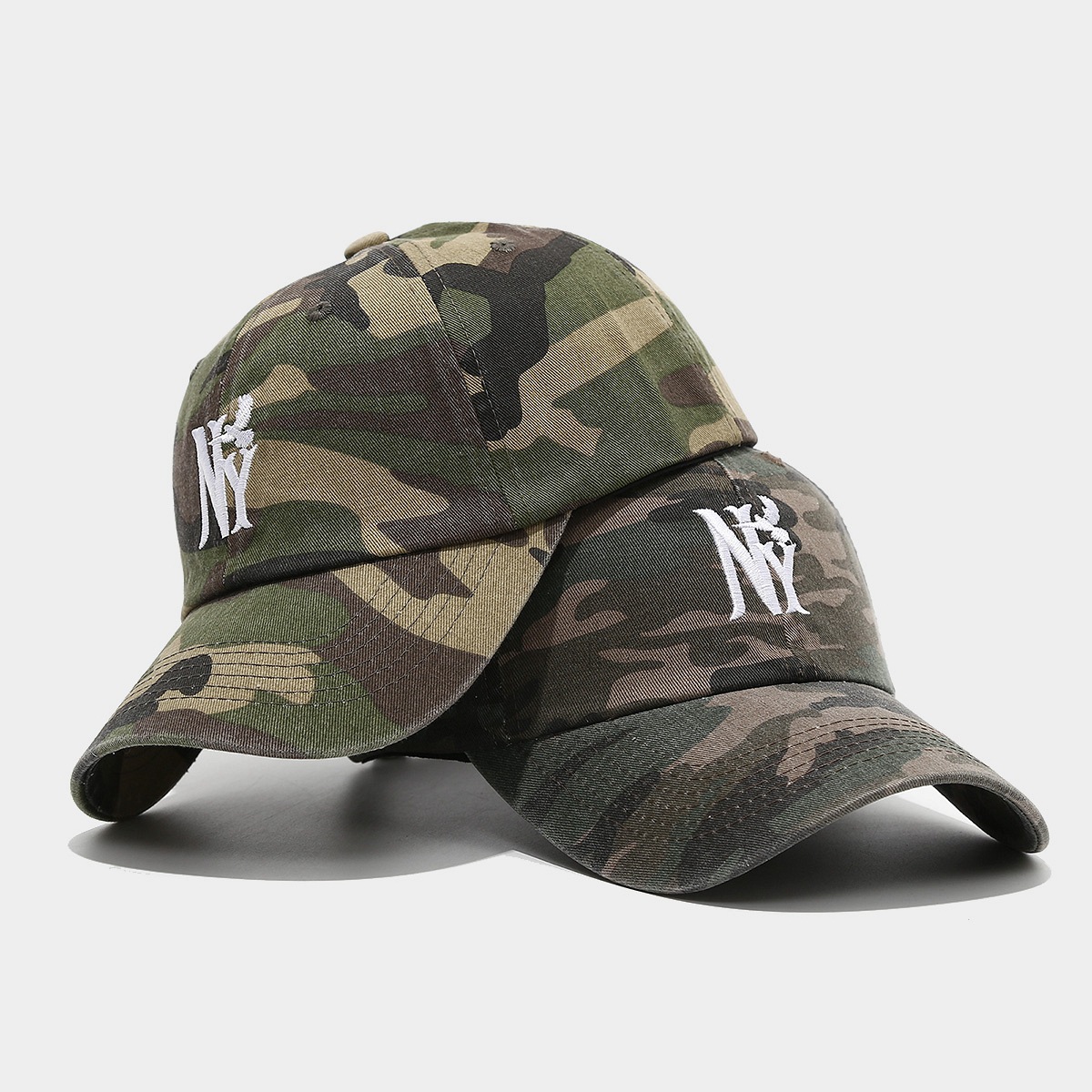 Gorra de béisbol de camuflaje antiguo retro de moda europea y americana, deportes al aire libre, ocio, letras bordadas, gorras de visera para hombres y mujeres