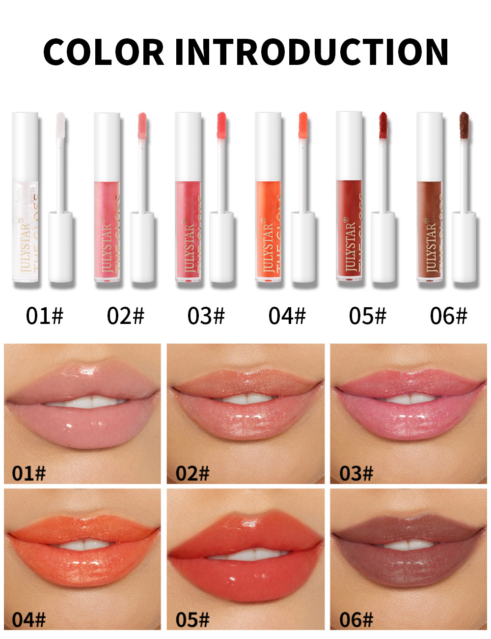 Cross-border makeup long-lasting moisturizing transparent nourishing lip gloss, European and American water light mirror brightening lip gloss and lip oil wholesale for export undefined