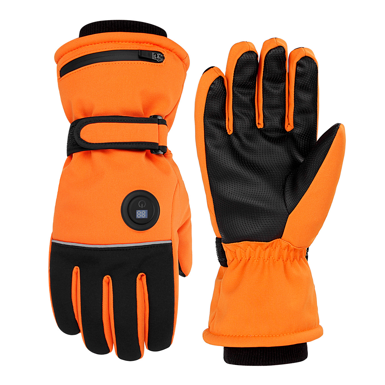 Guantes de calefacción pantalla táctil invierno ciclismo frío resistente USB guantes de terciopelo de doble cara guantes de esquí inteligente impermeable