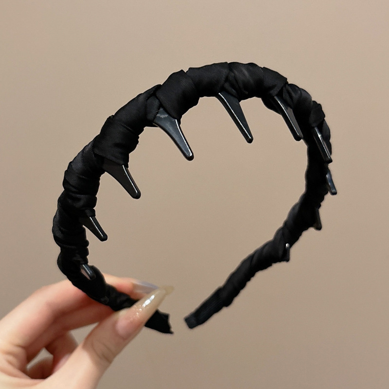 Diámetro flash Louis princesa de París, banda de cabello para la mujer no estrangulada, banda de cabello para lavar la cara, cabeza de cabeza alta con dientes antideslizantes, toque de cabello para el cabello