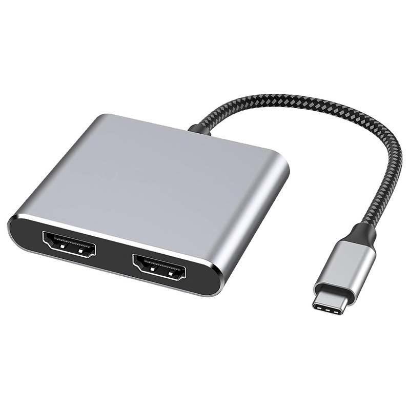 Two-In-One Docking Station Type-C to Dual HDMI Docking Station Usb-C Laptop Connected to Monitor Hub