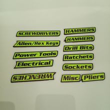 跨境新品 Magnetic Toolbox Labels 磁性工具箱标签 用于工具组织