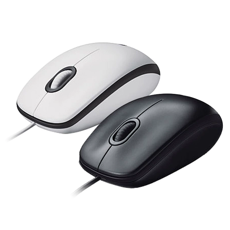 Logitech Logitech B100/M100R Wired Mouse Notebook USB Black and White Original Wholesale