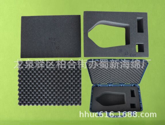 供应黑色波纹防震海绵/软质聚氨酯凹凸海绵/箱子缓冲减震鸡蛋棉