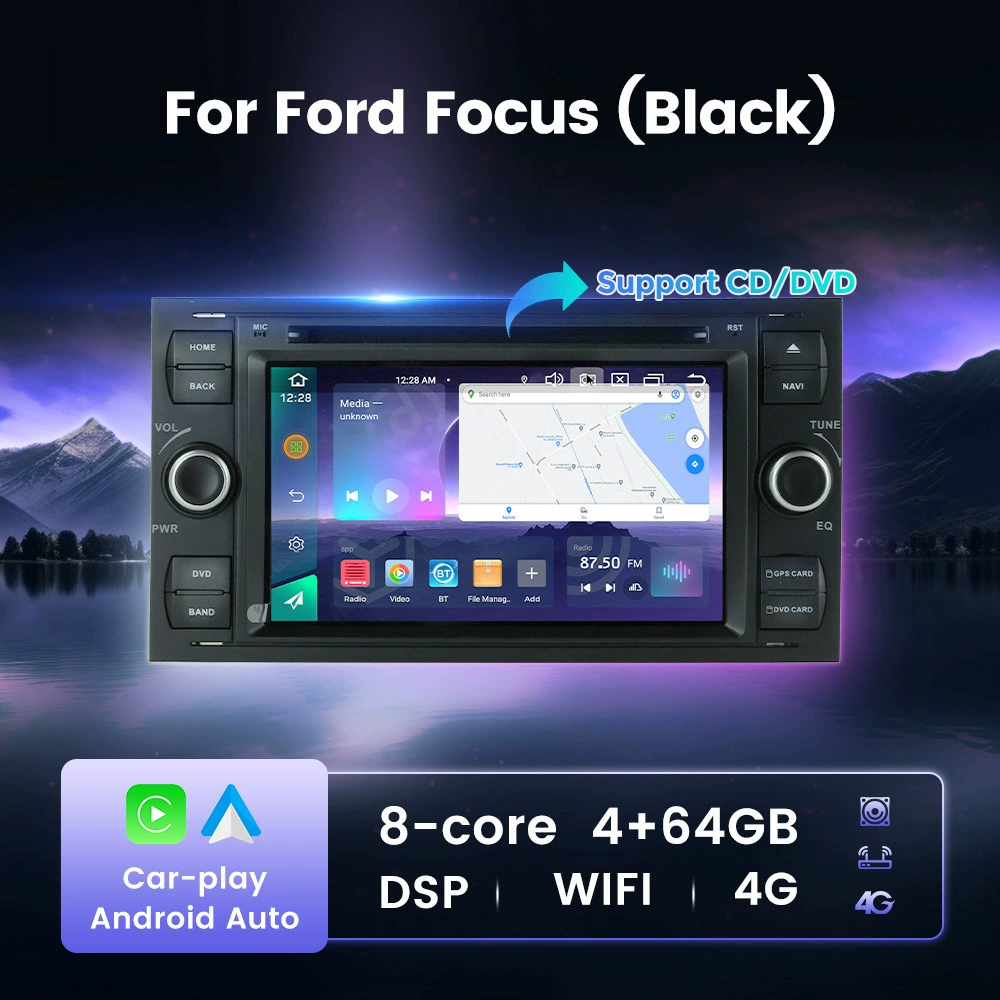 Подходит для Ford, модернизация на Android с функцией реверса и CarPlay, экран для замены DVD