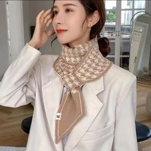 气质百搭双面针织毛线围巾领巾新款秋冬高档保暖秋冬季护颈围脖