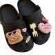 cute wind butter bear fluffy hole shoes buckle accessories creative shoe buckle diy decorative hole shoes flower