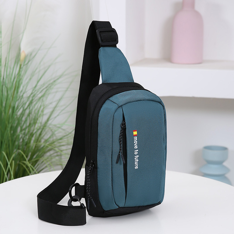Nuevo tipo de bolso de pecho universal de estilo coreano letras de impresión de moda mochila deportiva casual universal mochila para hombres