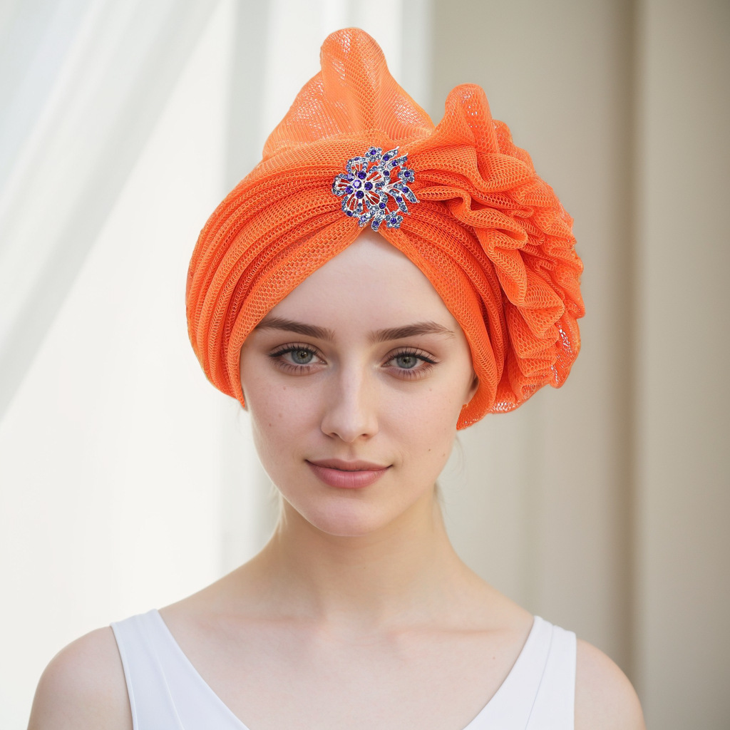 Muslim hat Layered fashion accessory African hat multicolor_voghion.com