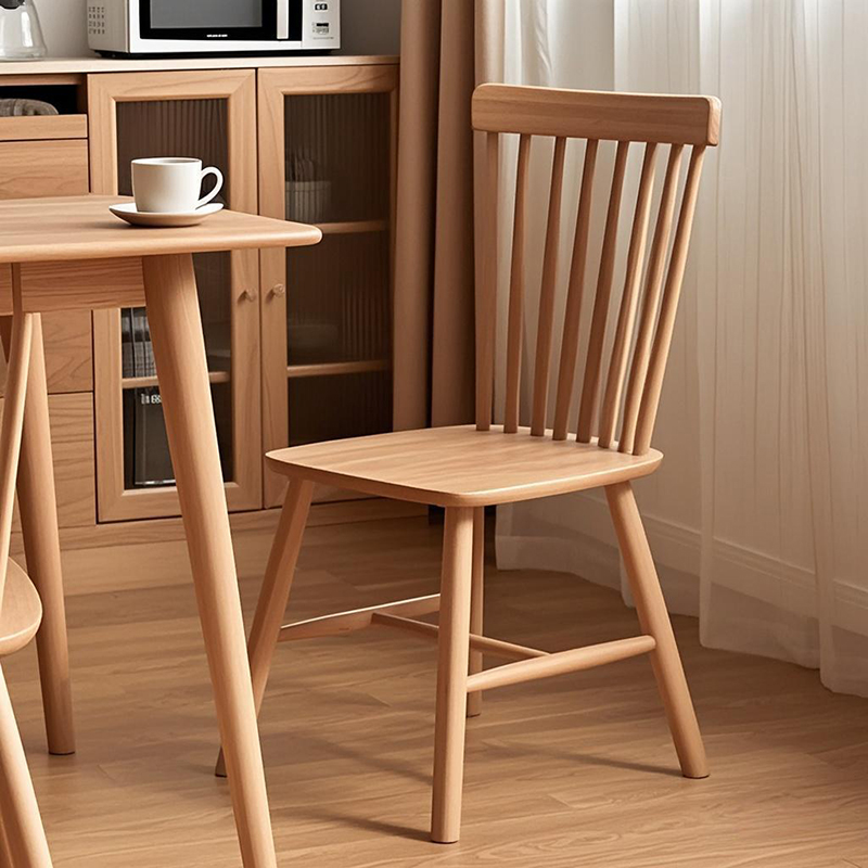 Solid Wood Windsor Chair Home Restaurant Backrest Dining Table Chair Medieval Log Catering Commercial Wood Chair New Windsor Chair