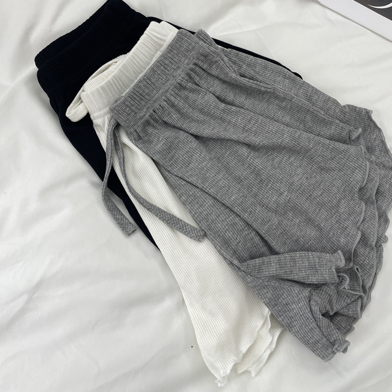 Threaded Modal Pajama Pants Women's Solid Color Walking Pants Dog Walking Express Running Shorts Can Wear plus size Home Clothes