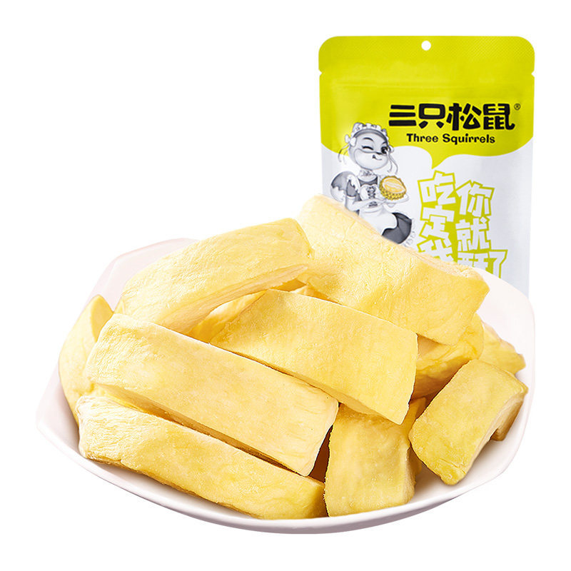 One-piece wholesale 3 Squirrels lyophilized durian 30g/bag leisure snacks dried fruit fruit preservation golden pillow durian