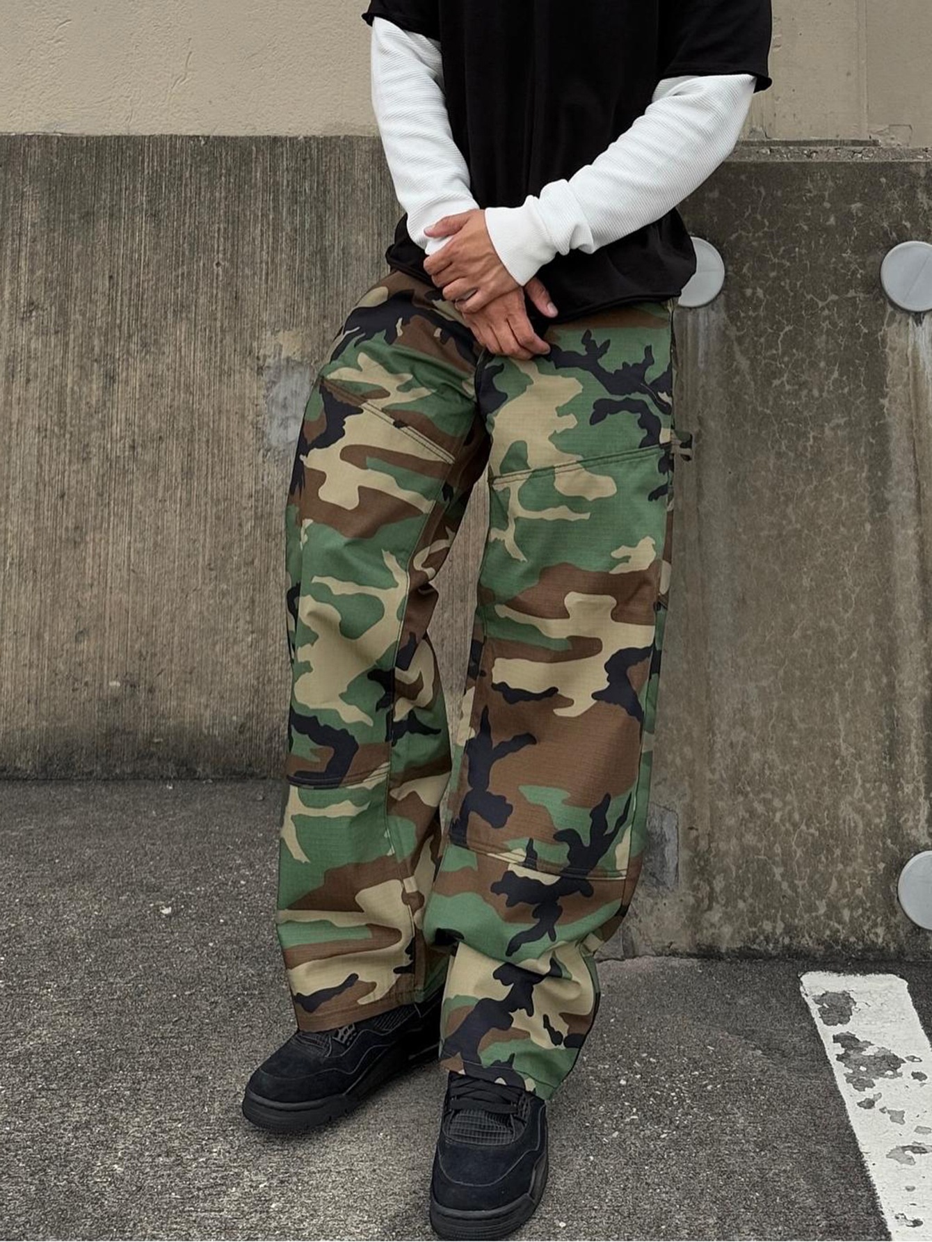 Vaqueros Cargo de Camuflaje para Hombre de Algodón, Corte Recto, para Uso Casual image 7