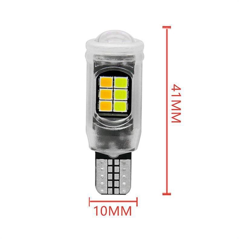 12V motor brillante luz de ancho de luz de dirección bicolor T15 2835 16smd 5W bombilla de cola de viaje image 2