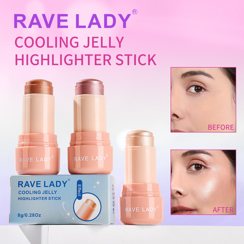 RAVE LADY クロスボーダー ゼリー ブラッシュ スティック 長持ちする発色 保湿 ハイライター ブラッシュ スティック ルージュ 簡単に塗布できます|undefined