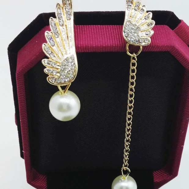 Китайское декорирование Angel wings, модные серьги из жемчуга, оптовая продажа, корейский стиль