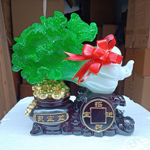Lucky Treasure Treasure Basin Baicai Ruyi Resin Crafts Home Ornaments Opening Home Decoration Gifts