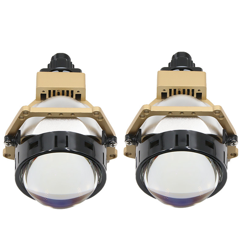 PL4Y blanco W + amarillo Y3.0 sin pérdidas lente de doble luz delantera lámpara de automóvil LED transformada delantera láser de alta potencia