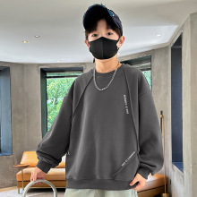 男童春秋款卫衣2025新款洋气中大儿童圆领打底衫秋装帅气上衣潮装