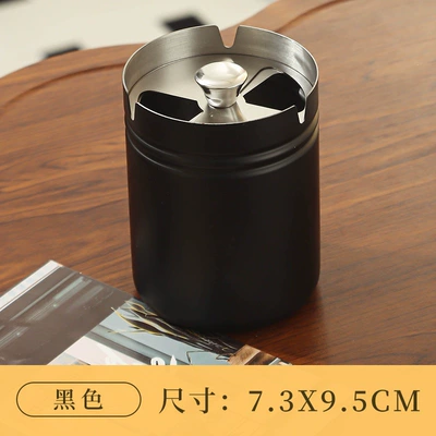 a Lid to Prevent Ash from Flying, Car ashtray - car-mounted-version-heightened-black