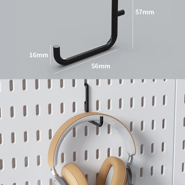 2 mini long hooks (black) (small long hook)