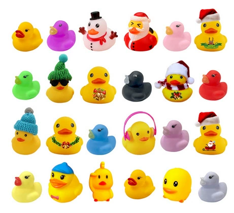 Резиновая утка B.Duck рождественский календарь, настраиваемые 18/24 набора утят, подарочная коробка цвета