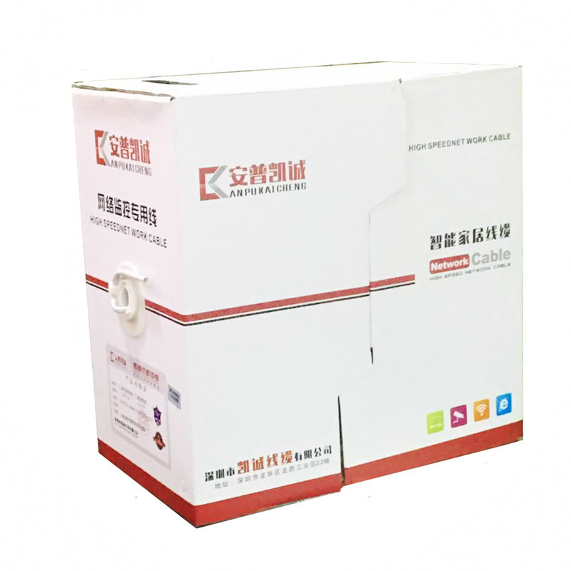 Manufacturers supply UTP 05 Copper core Double shielded Network cable Computer net foot 300 rice engineering Structure Cabling
