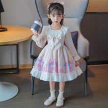女童洛丽塔公主裙新款加绒儿童秋冬连衣裙洋气小女孩生日礼服冬裙