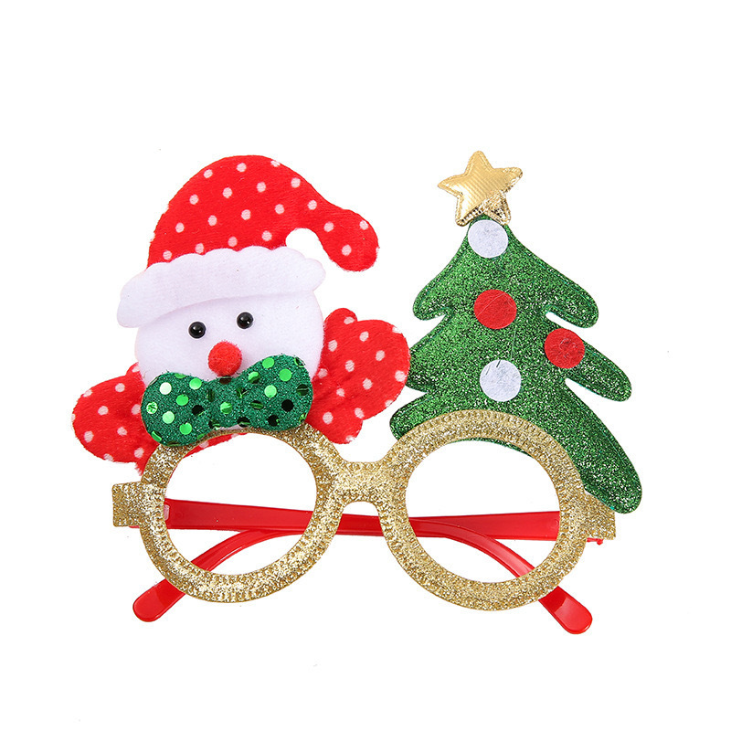 Snowman and tree glasses