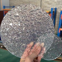 厂家直供水波纹玻璃亚克力板切割加厚透明石头纹加工制作批发玻璃