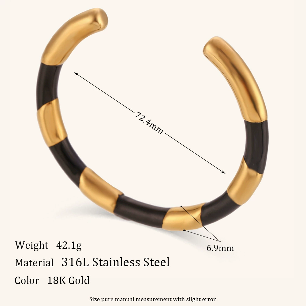 (Cross-border trading), fashionable accessory stainless steel, women's bracelet, European style, simple and elegant design, 2 carat