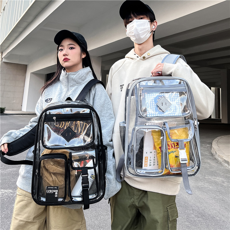 Cross-border factory direct sales Amazon jelly bag transparent waterproof backpack computer schoolbag large capacity student schoolbag Cross-border factory direct sales Amazon jelly bag transparent waterproof backpack computer schoolbag large capacity student schoolbag