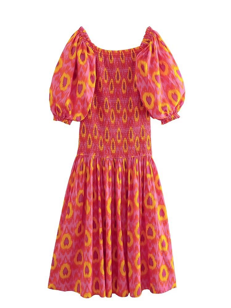 Floral Midi Dress - Close-up