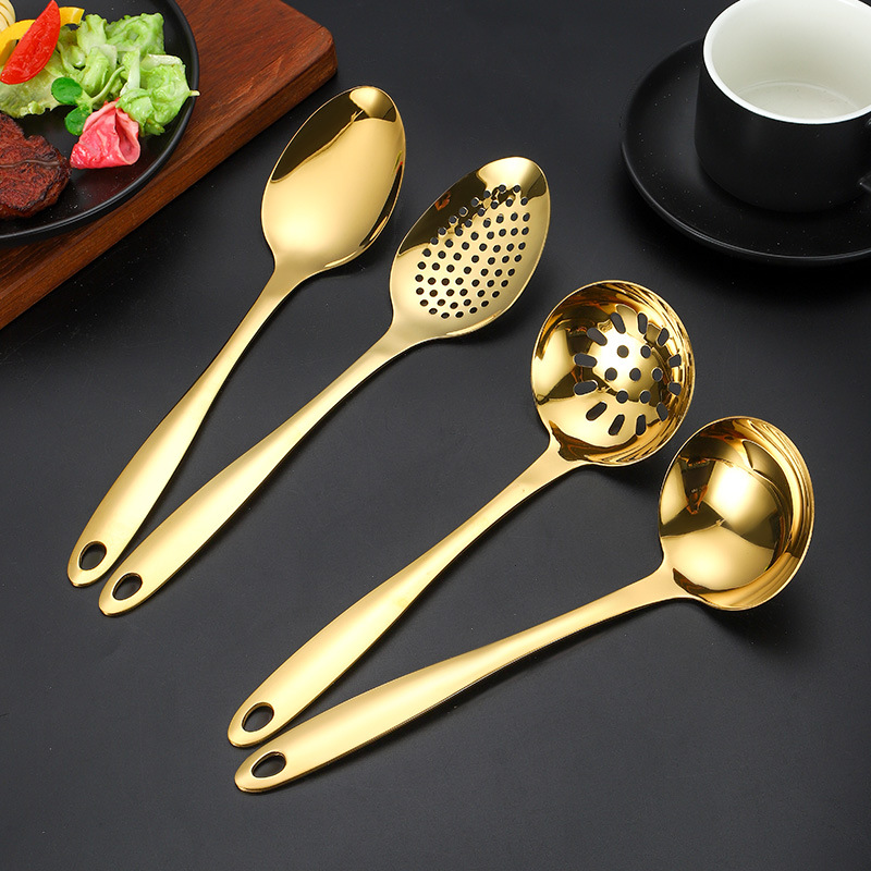 Paquete de utensilios de cocina transfronterizos de oro set de catorce piezas cocina