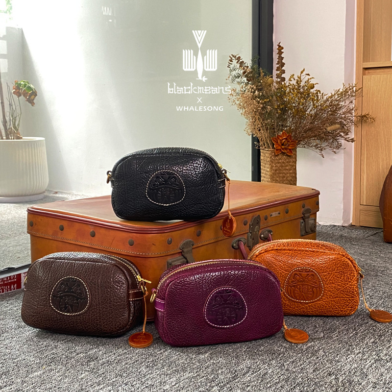 Special Offer New Genuine Leather Women's Bag Medium Size Lucky Bag Vintage Handmade Thick Leather Buffalo Pattern Handbag Crossbody Bag First Layer Cowhide