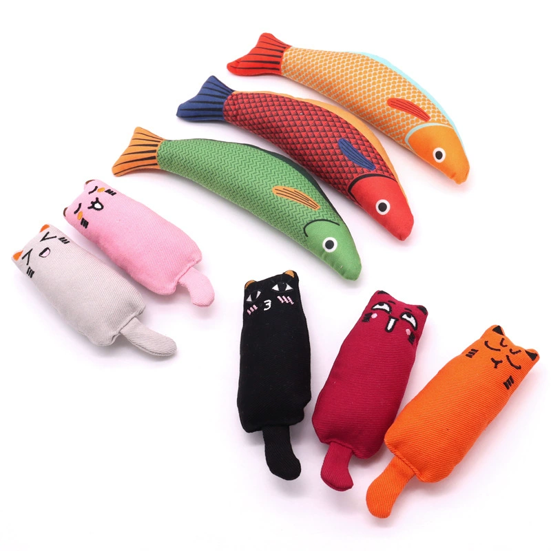 Игрушка для кошек самоснимающая душный артефакт устойчивый к укусам домашний питомец плюшевая рыба большой палец кошка забавная игрушка для кошек кошачья мята имитация рыбы
