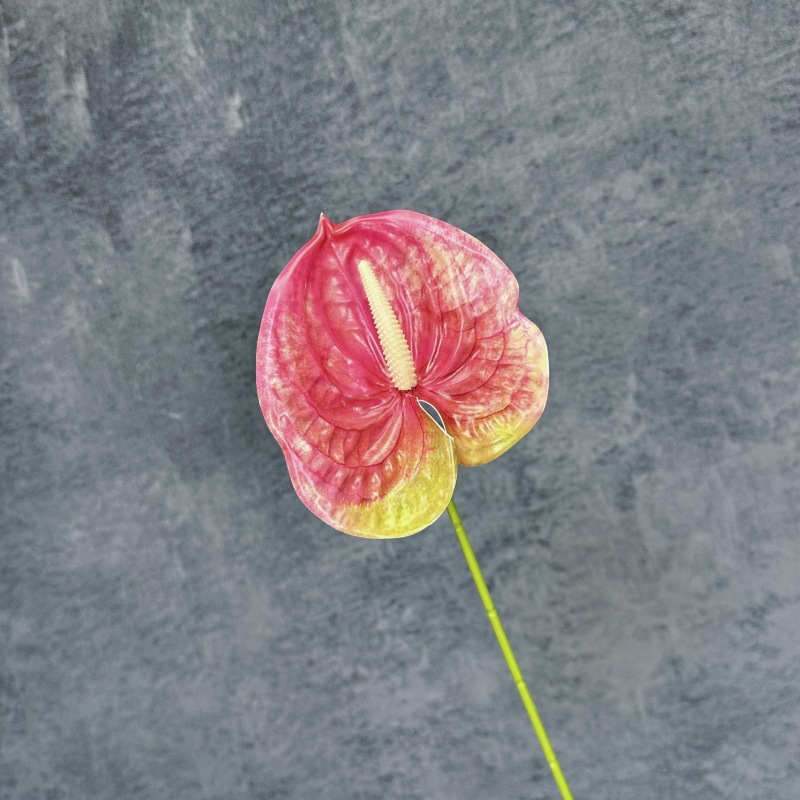 Decoración de Escenarios de Boda con Anturios Simulados, Decoración del Hogar, Accesorios de Fotografía, Adornos de Flores Artificiales en 3D para Venta al por Mayor