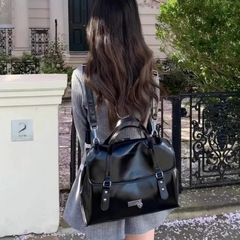 高级感小众设计手提公文包韩版复古学院风双肩包女通勤单肩斜挎包