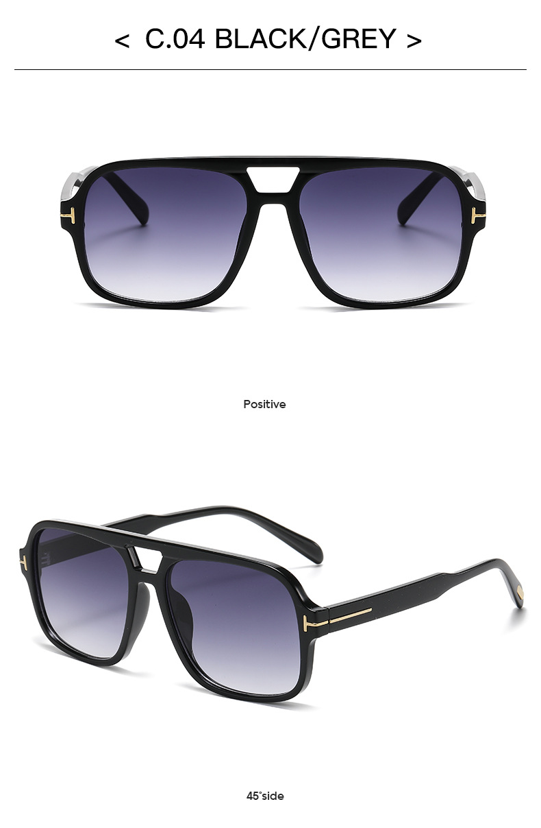 76g Weight Full Frame Glasses Structure Sunglasses Classification Ac, UV400 Protection Lens Material Square Glasses Style Holiday, Travel Occasion Solid Color Pattern Unisex Gender Simple Style, Classic Style Style Simple Style Classic Style Solid Color Ac UV400 Protection Square Full Frame Women's Sunglasses 15