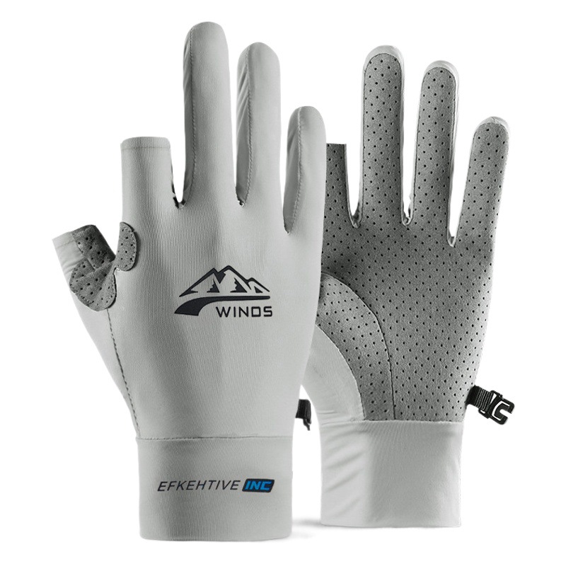 Guantes deportivos absorción de humedad y que absorbe el sudor transpirable resistente al sol pantalla táctil superconductora al aire libre ciclismo hielo Frisbee guantes