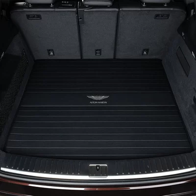 for the Specific Vehicle — Trunk Mat - pure-cowhide-classic-black-aston-martin-dbx-trunk-mat