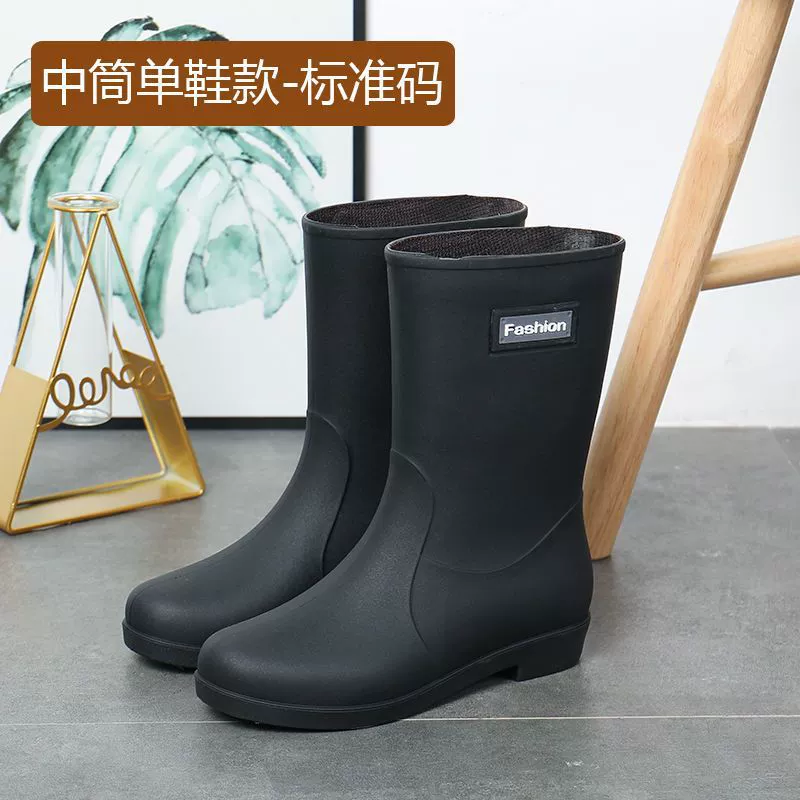 Дождевики для женщин нового стиля mid-calf дождевики для женщин взрослый стиль модная верхняя одежда корейский стиль водонепроницаемые обувь с противоскользящей толстой подошвой чехлы для обуви оптом