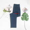 Colored trousers, autumn, for middle age, high waist, loose straight fit, plus size