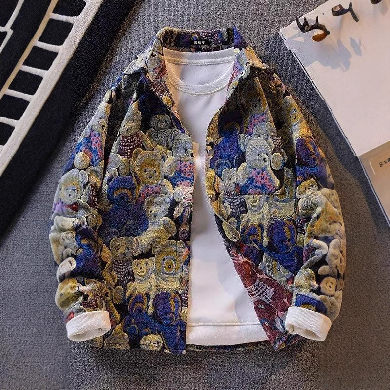 2025 Frühling und Herbst Cool für Männer, Ins High Street Trendy Brand, Harajuku Style, koreanische Version, Loose Fit Jacke_voghion.com