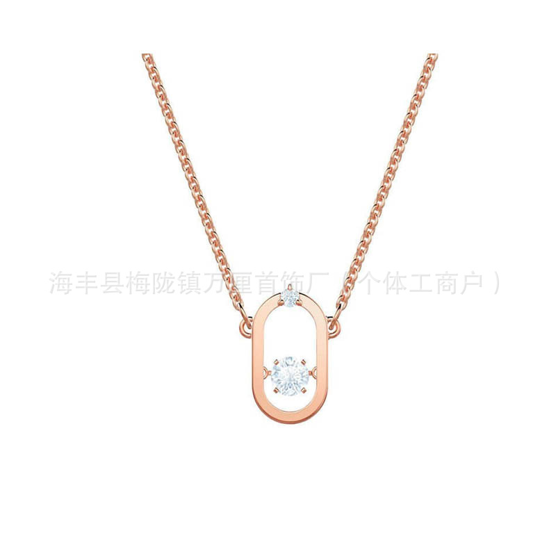 椭圆形白钻【玫瑰金色】