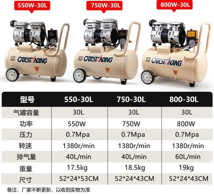 Otus Air Pump Small Air Compressor Air Compressor Oil-Free Silent 220V Car Spray Paint Air Pump