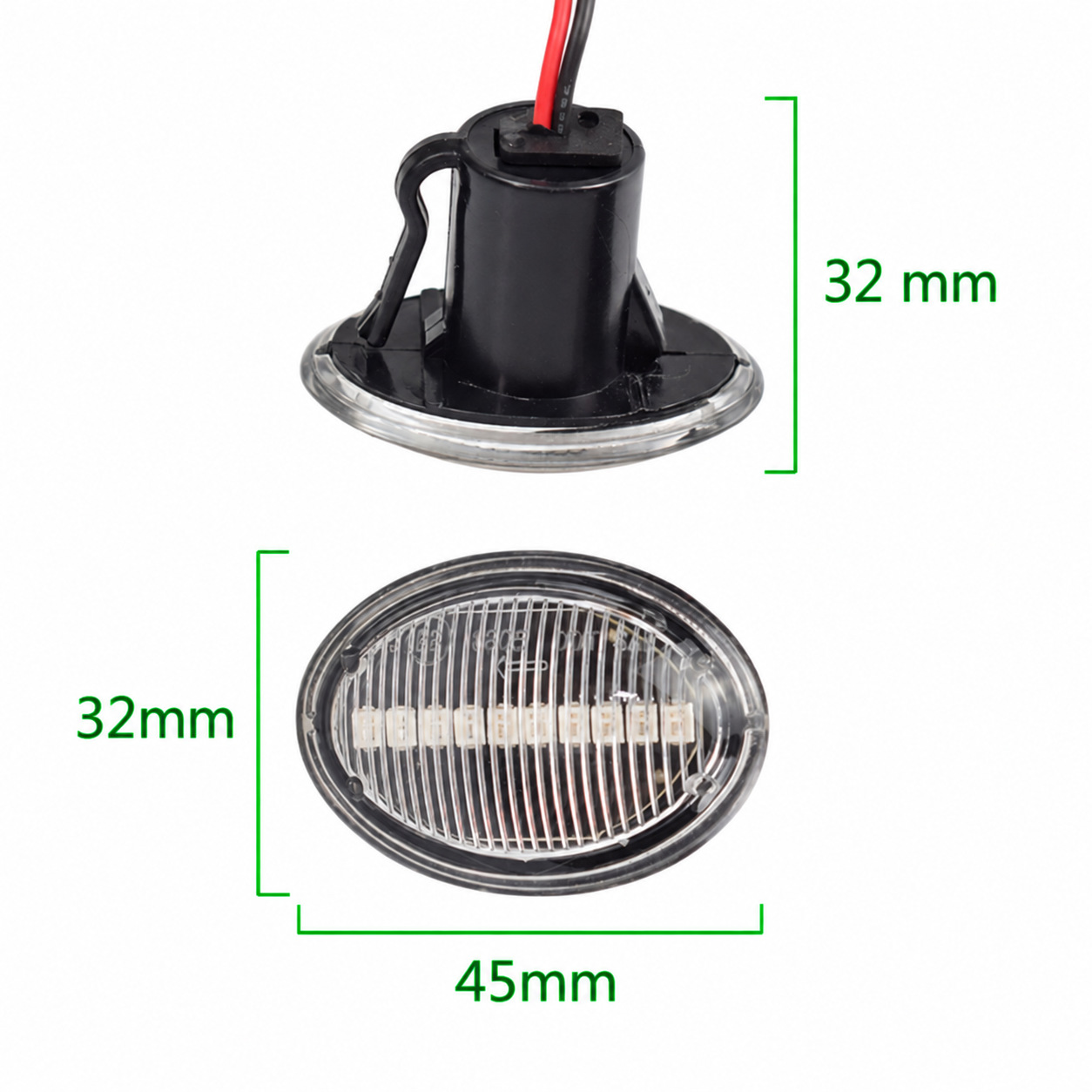Suitable for Fiat 500, Ford KA, and Maserati LED sequential turn signal lights, side marker lights, and fender lights