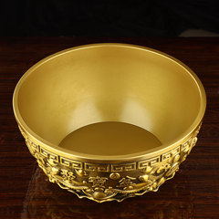 瑞居金屬黃銅聚寶盆擺件黃銅五福聚寶盆存錢罐家用銅盆客廳工藝品