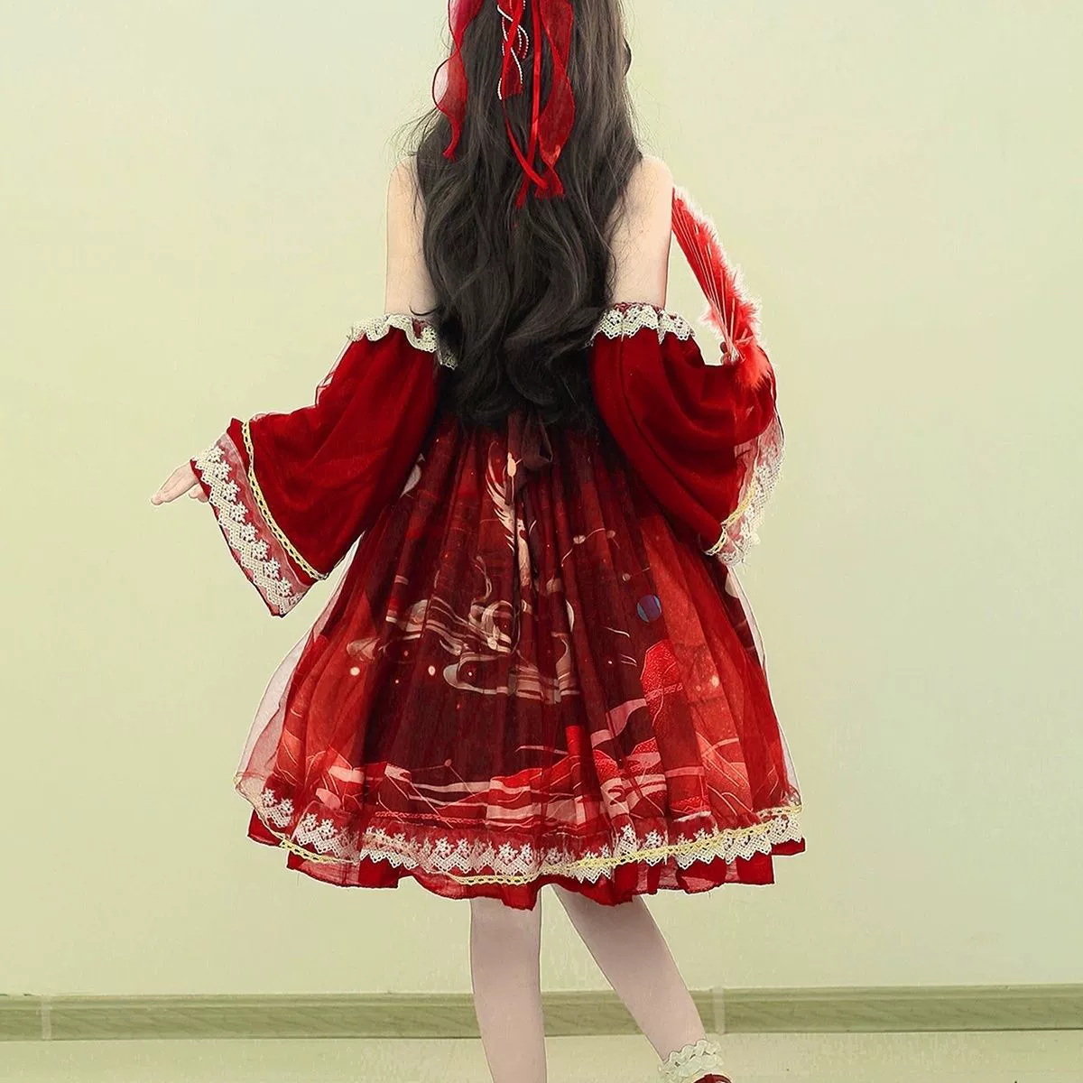 Лолита на каждый день, китайский jsk, супер фея, новогодний китайский элементный костюм